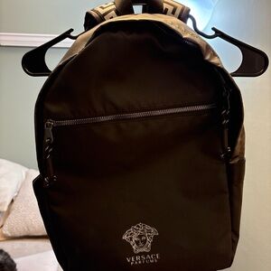 Versace Black and Gold Men's Backpack